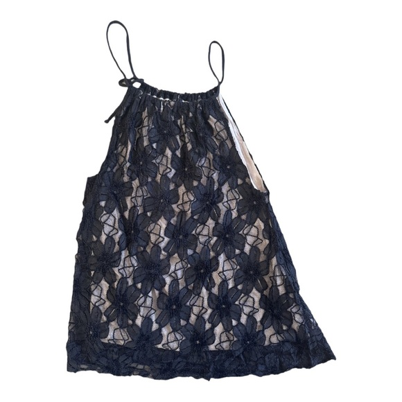 Be | Black & Cream Lace Halter Blouse | Size: S | NWOT - Picture 2 of 12